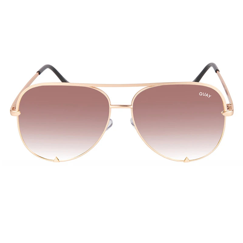 Quay Sunglasses Women Brand Designer Mirror Pilot HIGH KEY Sunglasses UV400 Women's Eyewear Ladies Shades Female