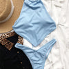 Sexy Halter Bandana Bikinis Set Swimwear Women Thong Swimsuits Backless Bathing Suit Bikini 2024 Mujer Swim Wear Biquini Summer