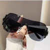 New Women Fashion Y2k Sunglasses Women's Vintage Integrated Surround Sun Glasses Lady UV Protective Eyewear UV400 Oculos De Sol