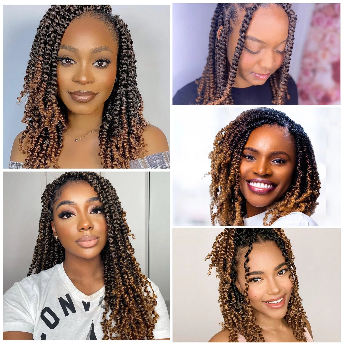 Pre-twisted Passion Twist Crochet Hair for Black Women Crochet Braids Pre-looped Synthetic Braiding Hair Extensions