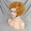 MALAIKA Kinky Curly Short Lace Front Wig Afro Bob Human Hair Natural Hairline 13X4 Lace Frontal Glueless Human Hair Wigs