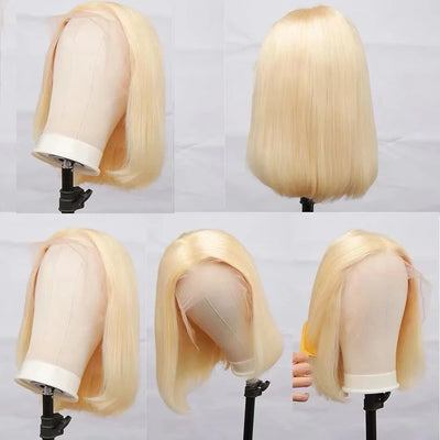 200 Density 613 Blonde Bob Wig Human Hair Remy Brazilian Cheap 13x4 Lace Short Bob Wig Human Hair Wig For Black Women