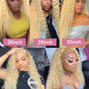 Deep Wave 13x6 HD Lace Frontal Human Hair Wig 30 40 Inch Curly 613 Honey Blonde Water Wave 13x4 Lace Front Wigs For Women 250%