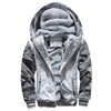 Men's Jacket Winter Camouflage Fleece Thicken Hooded Jackets Male Long Sleeve Coat Casual Zip Up Hoodies Streetwear Men's Coats