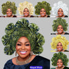 Already Made Turban Cap for Women Nigerian Wedding Headpiece African Auto Gele Headtie Aso Oke Headgear Bonnet Head Wrap Hijab
