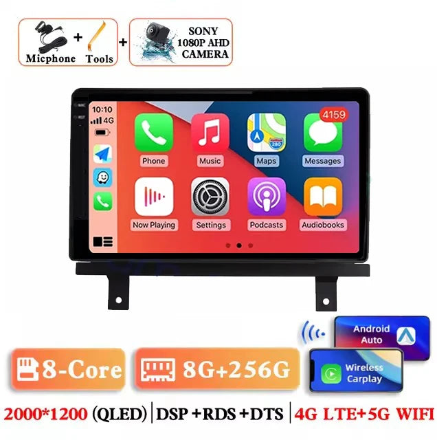 Android 14 Wireless Carplay Auto Car Radio For BAIC Beiqi Beijing X3 X5 2019 2020 2021 Multimedia Player GPS Navigation 4G+WIFI