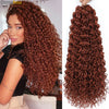 Beach Curl Crochet Hair Gogo Curl Crochet Hair 18 Inch Ombre Brown Blonde Bug Ginger T30 Synthetic Deep Wave Twist Crochet Braid