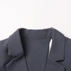 TWOTWINSTYLE Hollow Out Backless Slimming Blazers For Women Notched Collar Long Sleeve Spliced Button Irregular Blazer Female