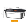 Stainless Steel Camping Lunch Box Sealed Leak-proof Bento Box Microwave Suitable Large Capacity Refrigerator Freezer Storage Box