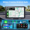 Jansite 7" Car DVR 2.5K Dash cam Wireless Carplay Android Auto Front and Rear Camera Dashboard Driving Recorder Dual Lens Wifi