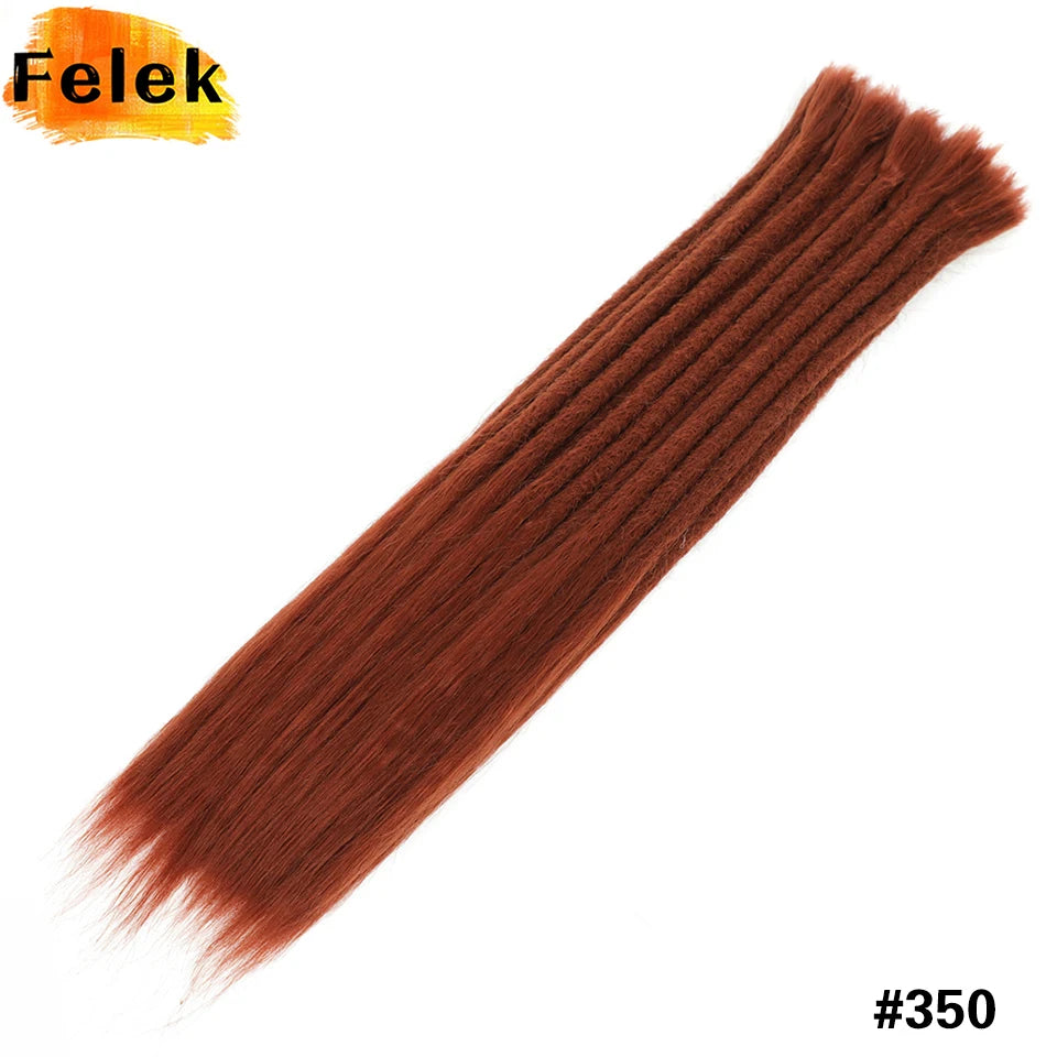 Synthetic Cheap Dreadlocks Hair Extensions For Women 18 Inch Full Hand-made Permanent Dread Loc Extension For Men 5 10 Strands