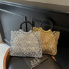 MOODS Handmade Woven Design Round Handle Handbags For Women Eco-friendly Craft Paper Hollow-out Luxury Designer Top-handle Bags