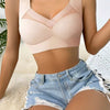 2PCS Women Lace Sport Bras Plus Size Seamless Bra Bralette Backless Lady Brassiere Vest Female Gather Shock-Proof Wireless L-5XL