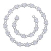 2025 Iced Out Bling Full Paved 5A Cubic Zirconia CZ Heart Charm Infinity Chain Choker Necklace Jewelry For Women Men