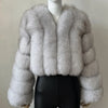 2023 Neuer kurzer Stil Echtfuchspelzmantel Winter Damen Natur Warme Mode Luxus