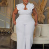 Plus Size Women Clothes Jumpsuit Summer Clothes Black Urban Leisure Bodysuit New 2024 Wide Leg Jumpsuit Wholesale Dropshipping