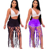 High Waist Denim Shorts Women Tassels Short Jeans Splice Button Pockets Strwwtear Shorts Hot Pant Solid Lady Summer Beach