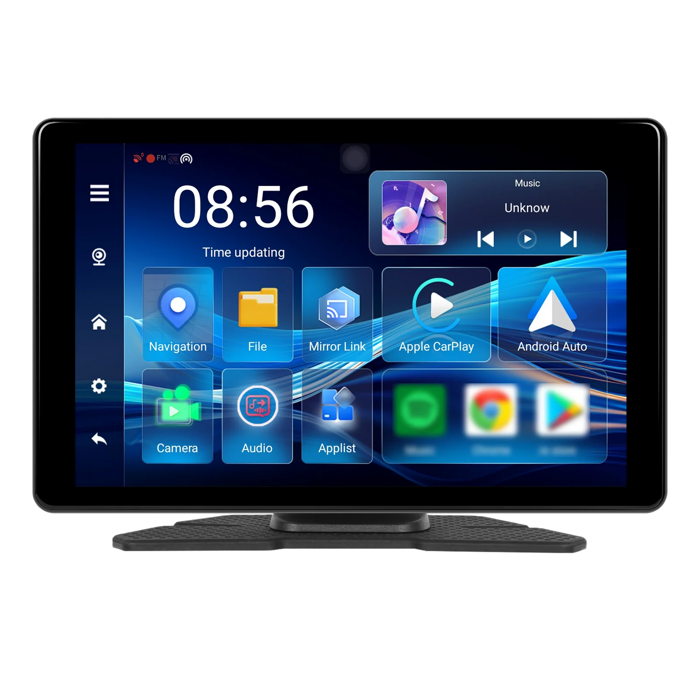Podofo 8inch Android Monitor 4+64G Carplay Android auto Car Video Player Bluetooth FM AUX Apple Airplay Dashboard Monitor