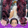 1b/99j Burgundy Highlight Body Wave 13x4 HD Lace Front Human Hair Wig Brazilian 30 32 Inch Colored 13x6 Lace Frontal Wigs 200%