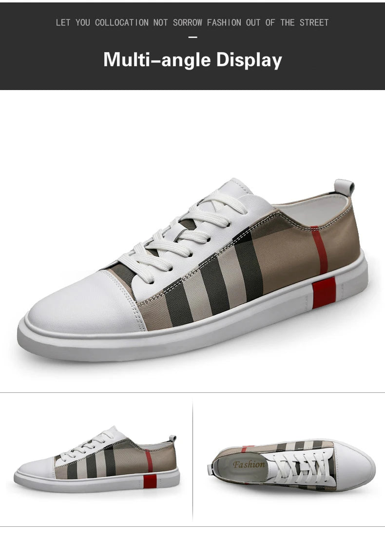2022 New Fashion Mens Breathable Skateboard Shoes Men Fashion Sneakers High Quality Trainers Shoes Casual Genuine Leather Shoes