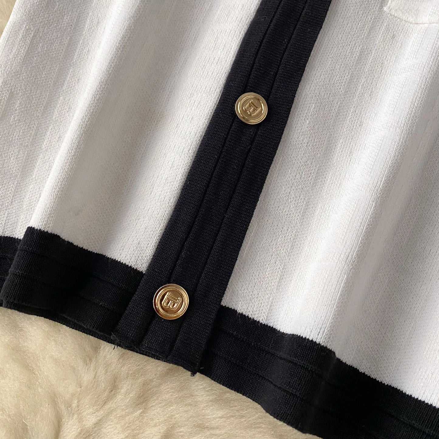 Mini Dress Women Dresses Vests Knitted Vestidos Bodycon Streetwear Polo Neck Sleeveless Single Breasted Splice Y2k Elegant Work