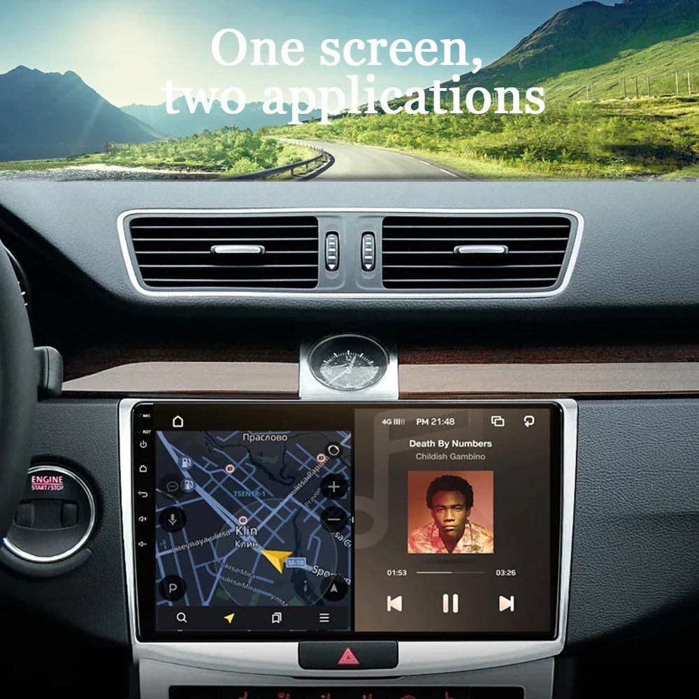 Android 14 For VW Volkswagen Passat B7 B6 CC Car Radio Multimedia Player Autoradio GPS Navigation Camera Carplay QLED 2Din DVD