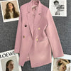 Spring Autumn High Quality Long Sleeve Female Blazer Double Button Jacket Ladies Business Work Wear Formal Coat Women Outerwea