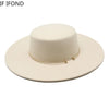 French Style 10CM Wide Brim Derby Top Hat Socialite Wind Hepburn Wind Wool Felt Fedoras Hat Elegant Wedding Dress Hat