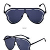 Oversized Hollow One-Piece Sunglasses Women Big Frame 2024 Luxury Brand Special-Shaped Sun Glasses For Ladies Eyewear Shades