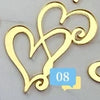 10Pc/set Ins Style Love Heart Acrylic Cake Topper Birthday Valentine's Day Cake Decoration Wedding Cake Side Acrylic Insert