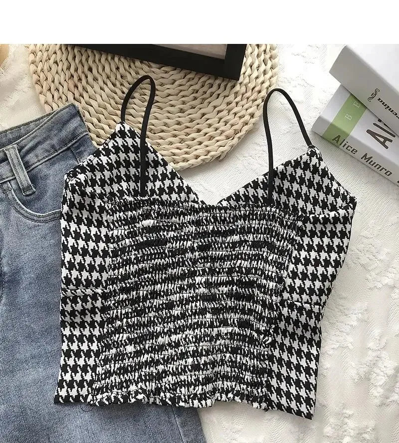 Crop Top Women Sexy Wireless Push Up Padded Tank Top Slim Was Thin Sports Summer Camisole 2023 New