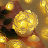 Rose LED Flower String Lights Garland Fairy Lights Romantic Lamp 3M 20LEDs For Wedding Valentines Day Christmas Party Decoration