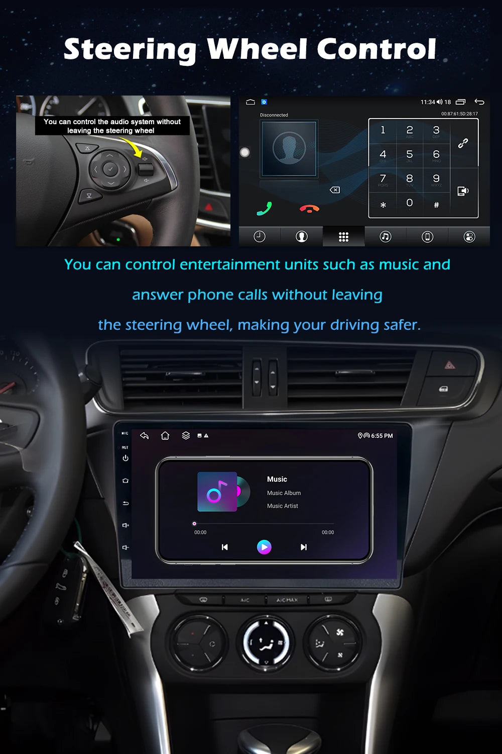 Android 14 For Fiat Fiorino Qubo Citroen Nemo Peugeot Bipper 2008 - 2017 Carplay Auto QLED Screen 4G Car Radio Multimedia Player