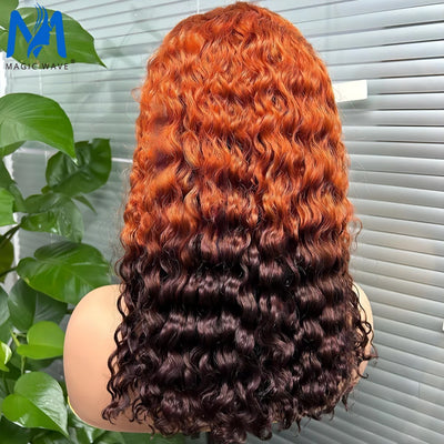 10-16 Inches 200% Density Water Wave Bob Human Hair Wigs  Short Deep Curly Brazilian Remy Human Hair Wigs for Black Women