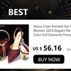 Venus Chan Newest INS Style Peach Color Rhinestone Elegant High Heels Nigeria Popular Design African Ladies Shoes And Bag Set