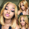 210% Density Vietname Super Double Drawn Bone Straight 13x4 Frontal Bob Wig with 100% Human Hair 613 Honey blond For Black Women