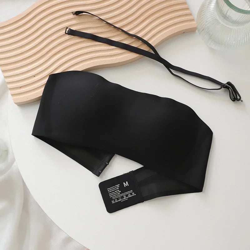 4PCS Women Strapless Bra Seamless Tube Tops Breathable Wireless Wedding Brassiere Push Up Bras Sexy Female Lingerie Invisible