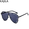 Oversized Hollow One-Piece Sunglasses Women Big Frame 2024 Luxury Brand Special-Shaped Sun Glasses For Ladies Eyewear Shades