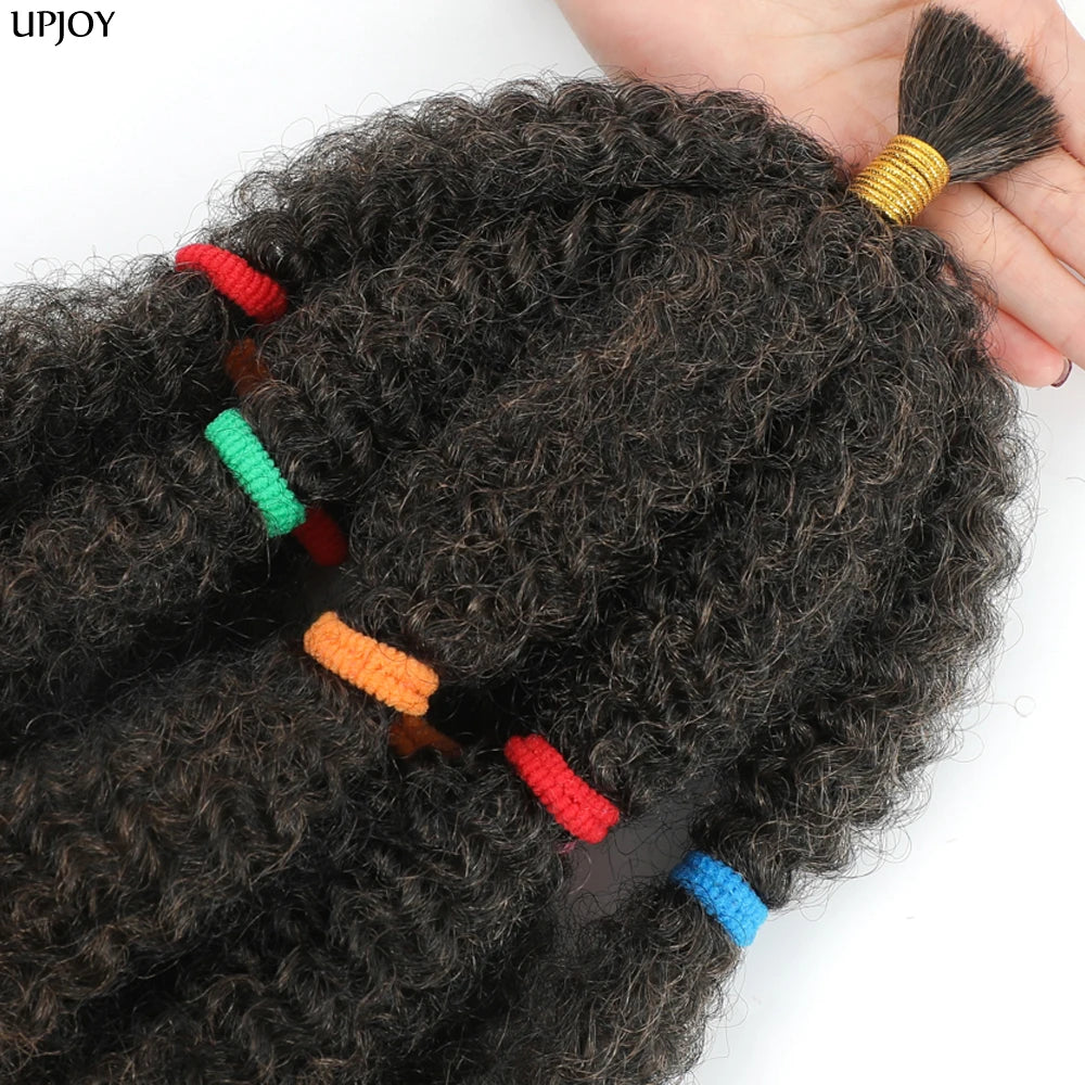 Afro Kinky Curly Hair Bulk Synthetic 12inch Ombre Marley Twists Braiding Hair #1B 4 27 30 33 99J Green Ombre Purple Brown Colors