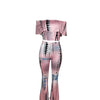 Women Sexy Bodycon 2 Piece Outfits V Neck Zip Up Long Sleeve Crop Top Midi Dress Skirt Set Plus Size Party Club Clubwear