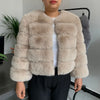 Damenmode Kunstpelzmantel superheiß Herbst Winter Damen kurze Kunstfuchsjacke flauschig hohe Qualität 7XL Damen Pelzmäntel