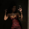 Weird Puss Faux Leather Dress Women Chest Wrap Cleavage Skinny Sleeveless Sexy Backless Midnight Party Clubwear Mini Bodycon