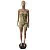 FAGADOER Spring Summer New Sexy Backless Rompers for Women Solid Pocket Cargo Patchwork Jumpsuits Female Streetwear Overalls