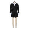 BWQ 2024 INS Women Fashion Pleated Mini Skirts Suit and Shirt Patchwork Long Sleeve Blazer Matching 2 Two Piece Set Outfits