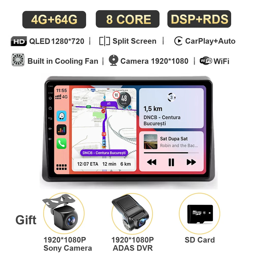 Android 14 Carplay Auto For Renault Master 2019 2020 2021 2022 Car Radio Navigation DVD Video Player 2 Din Stereo 360 Camera DSP
