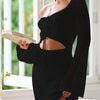 Mesh Crochet Long Beach Shirt Women Solid Cover Up Ladies Long Sleeve Hollow Out 2025 Sexy Beachwear Bathers Swim Bathing Suit