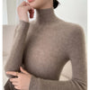 Women Turtleneck Basics Cashmere Sweater Autumn Winter Pullover 100% Merino Wool Knitwear Female Soft Slim Knitting New Top