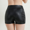 2023 Sexy Womens Shorts Shiny Elastic High Waist Shiny Faux PU Leather Short Pants Slim Hot Dance Clubwear Mini Shorts