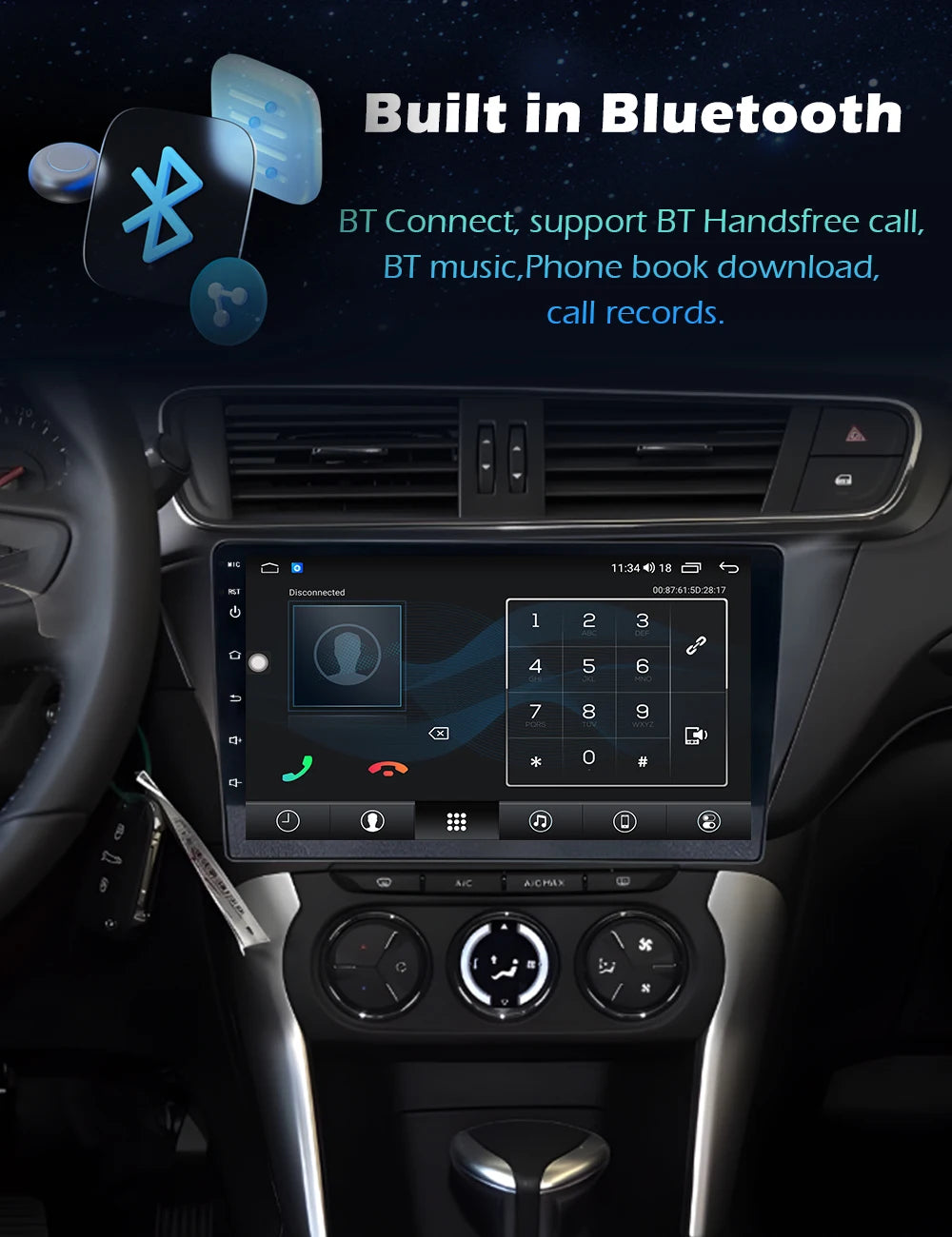 Android 14 For Fiat Fiorino Qubo Citroen Nemo Peugeot Bipper 2008 - 2017 Carplay Auto QLED Screen 4G Car Radio Multimedia Player
