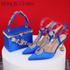 Spot Goods Red Color 2024 New Arrival Special Design Women Party Shoes Matching Bag Set For Luxury Wedding Party Women